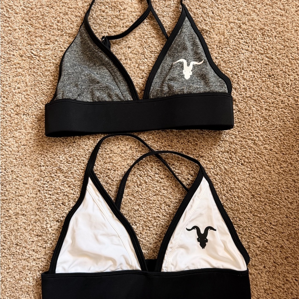 Women’s Ignite Black and Gray Sports Bra Set